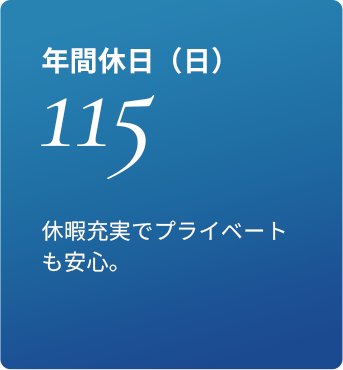 年間休日 115日